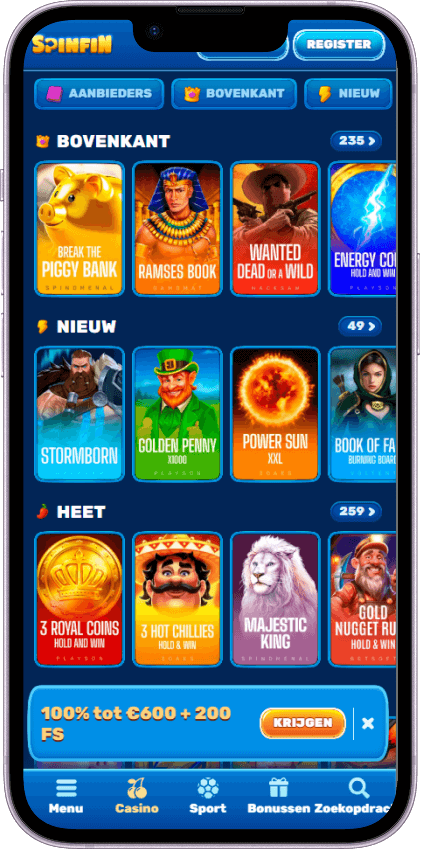 Spinfin Casino Spellen
